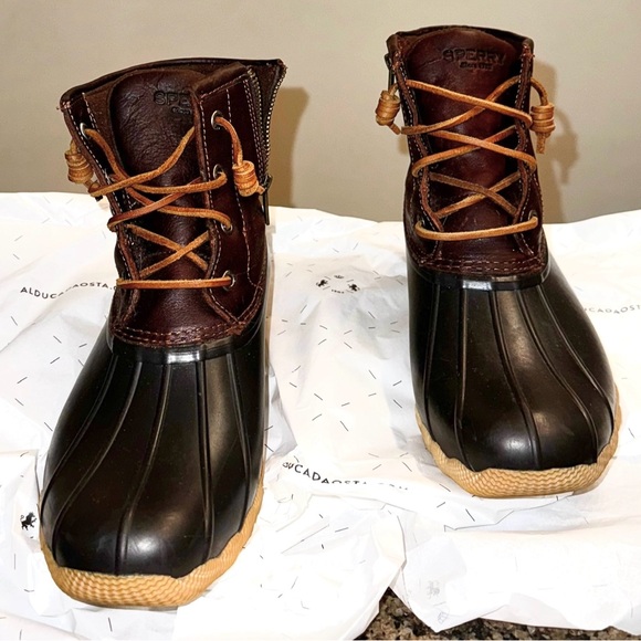 Sperry Women’s Saltwater Duck Boots in Brown - Picture 3 of 8
